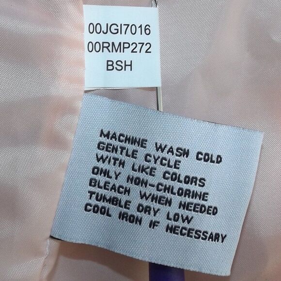 BLACK RIVET Puffer Vest, M, Pink, Zipper, Stand up collar, Pockets, Polyester - Picture 12 of 12